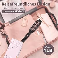 Perie Termică Rotundă Tresses Touch cu Înveliș Ceramic și Turmalină, 45 mm, Ioni Negativi, 2 Trepte de Temperatură, Voltaj Universal, Dual PTC, Încălzire în 30 secunde, Aur Roz 9