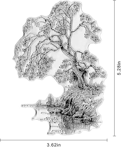 Miniatura 2 de Tree by The River Sellos transparentes para hacer tarjetas, álbumes de recortes, decoración de bricolaje, sello transparente de fondo para