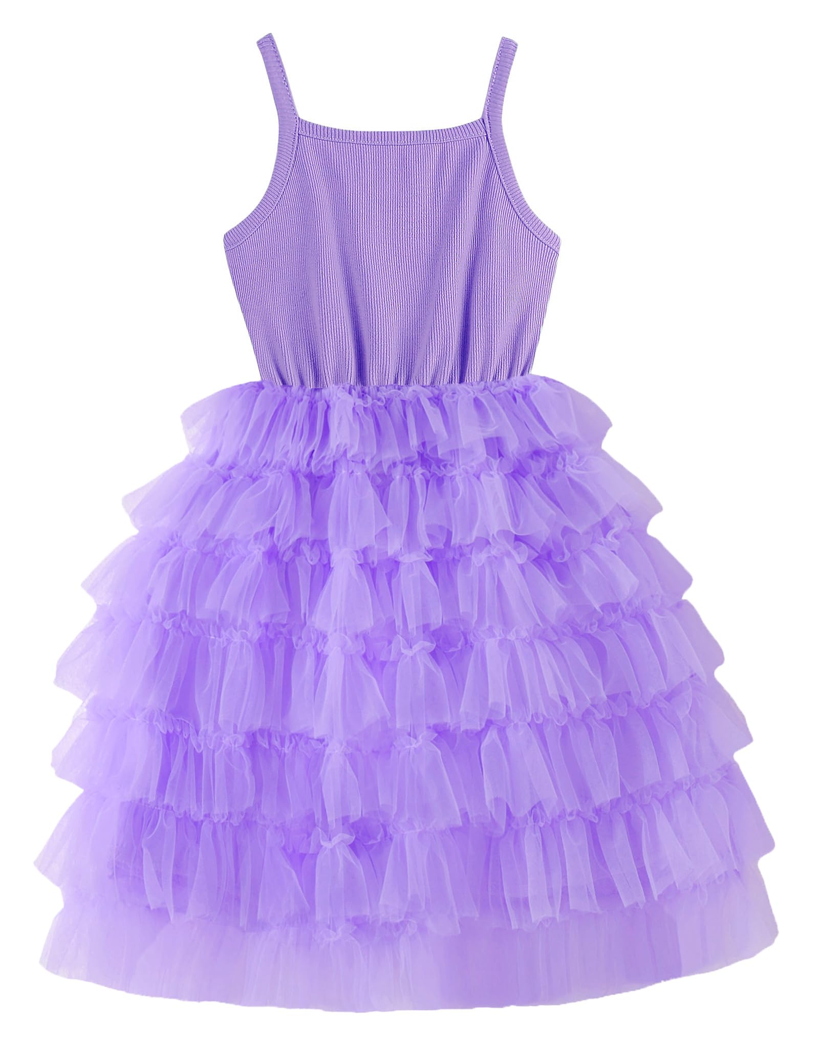 GSVIBK Baby Girls Tutu Dress Sleeveless Toddler Cotton Tulle Skirt Princess Party Prom Dresses