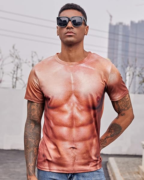 RAISEVERN Unisexe 3D Imprimé Décontracté T-Shirt Graphic Manche Courte, S-XXL - 2
