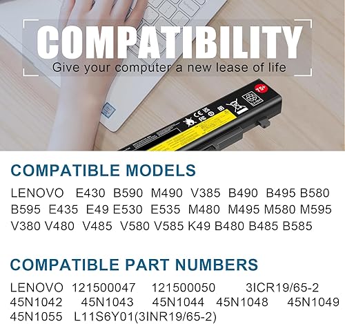 Miniatura 5 de Fancy Buying 75+ B590 E430 E530 E540 0A36311 Batería para portátil ThinkPad E431 E435 E440 E445 E531 E535 E545 45N1048 45N1049 45N1043 45N 42 ES