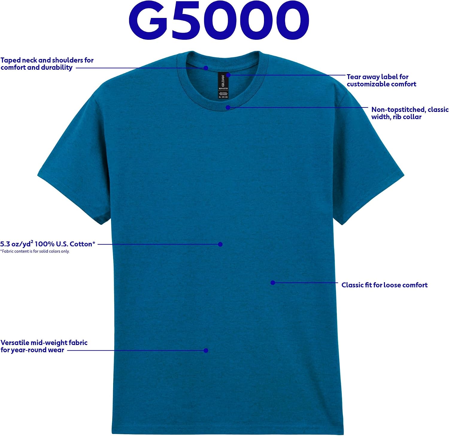 Gildan Adult Heavy Cotton T-Shirt, Style G5000 thumbnail