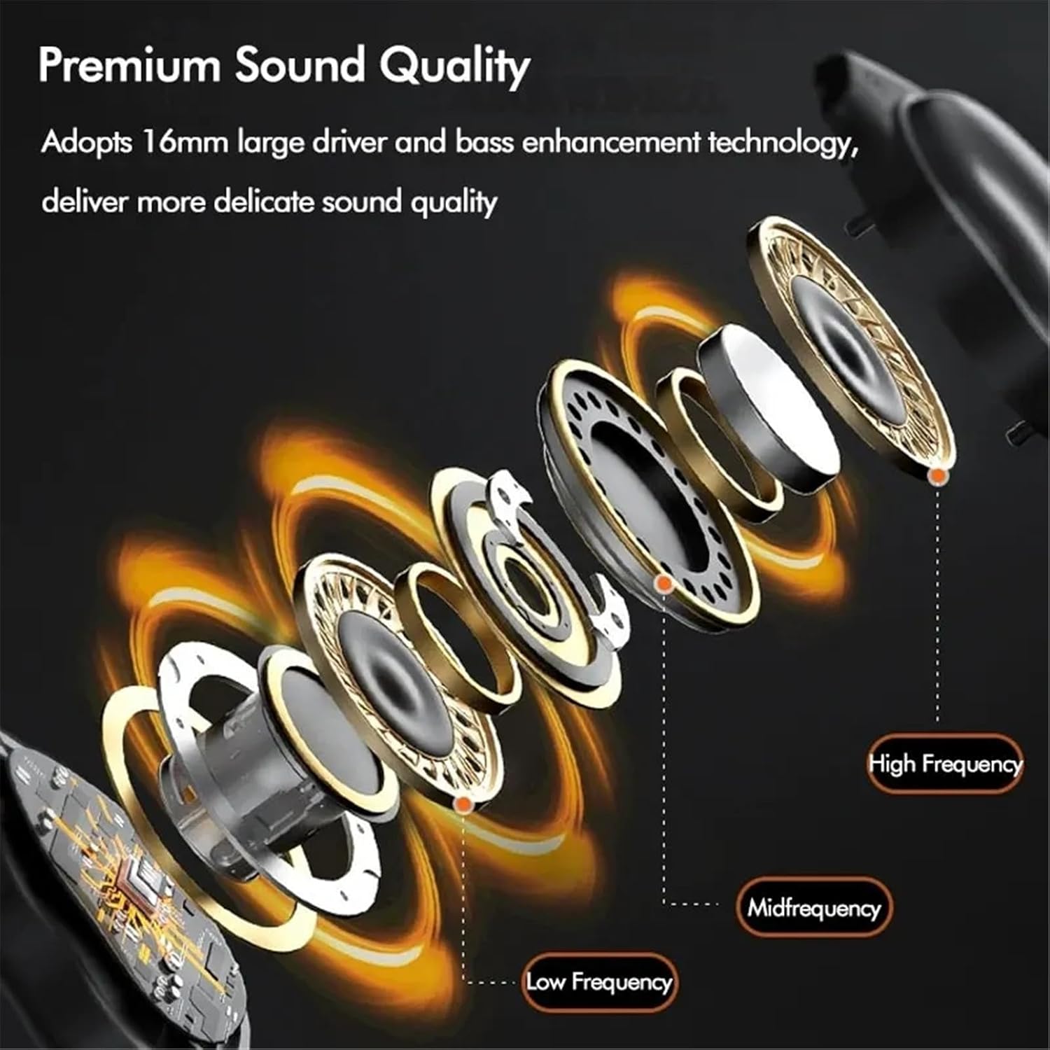 Air Conduction Open Ear Headphones,3.5MM Wired Headphones and Built-in Microphone Suitable for Outdoor Activitie - Image 7