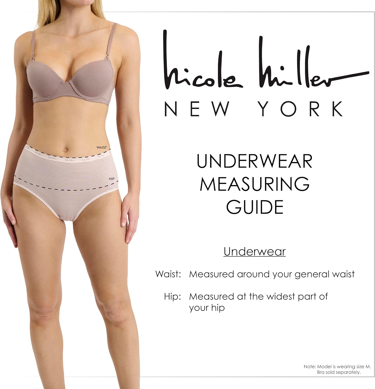 Nicole Miller Women's Brushed Knit High Waisted Brief Underwear Set, 5-Pack (Missy & Plus)