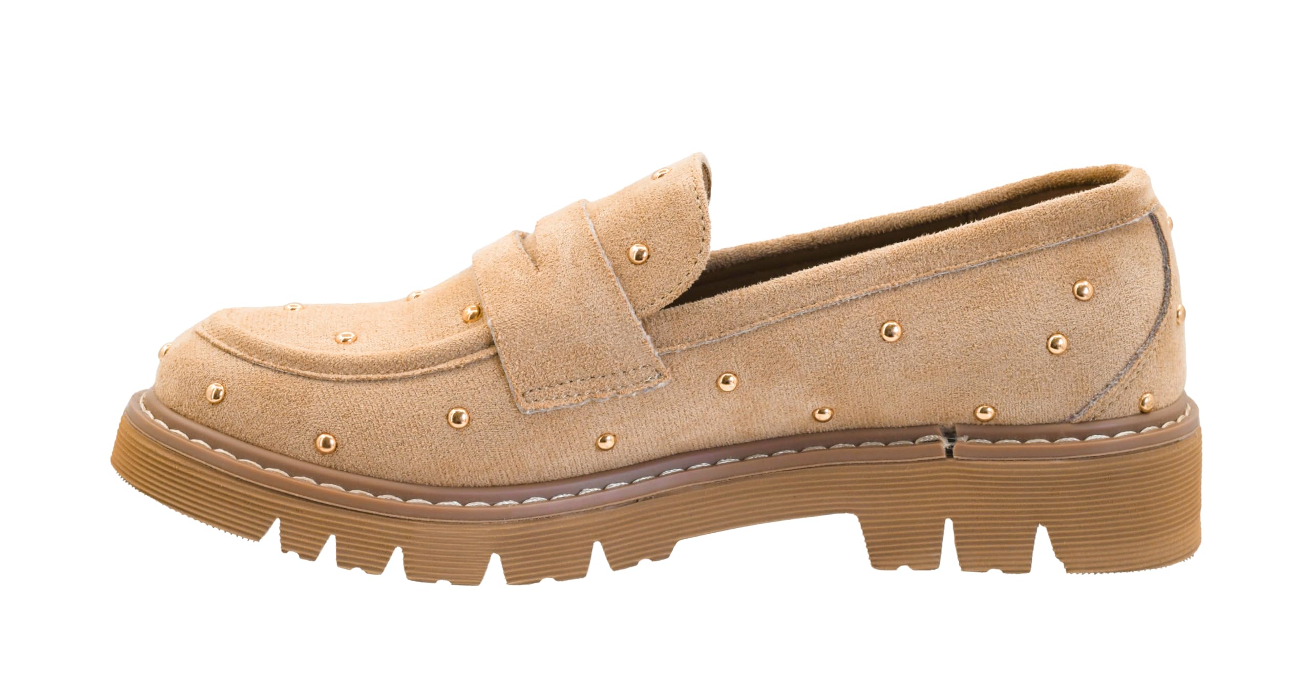 Corkys Footwear Hey Girl Women's Stud Muffin Heeled Loafer - with a 1.5-Inch Heel, Studded Upper, and Soft EVA Insoles for Chic Comfort and Trendy