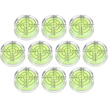 PATIKIL 10pcs Round Bubble Level 32x12mm Mini Circular Bullseye Spirit Levels Measuring Layout Tools for Leveling Camera Tripod Telescope Workshop Turntable Pictures Frame, Green