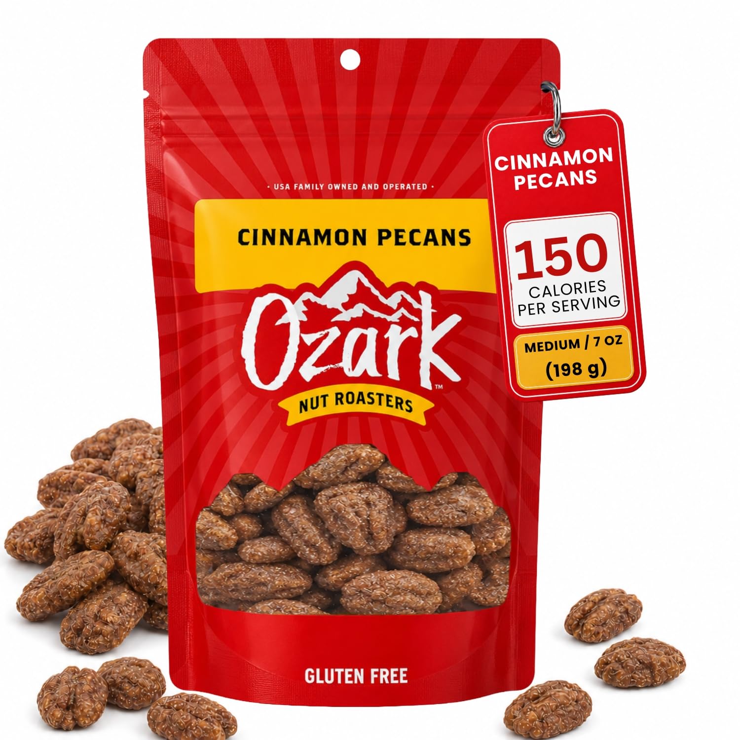 Amazon.com : OZARK NUT ROASTERS: Cinnamon-Coated Pecans, Cinnamon