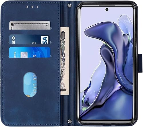 Miniatura 6 de Funda compatible con Xiaomi Mi 11T, funda tipo cartera Mi 11T Pro, de piel sintética, soporte para tarjetas de crédito con función atril, a prueba