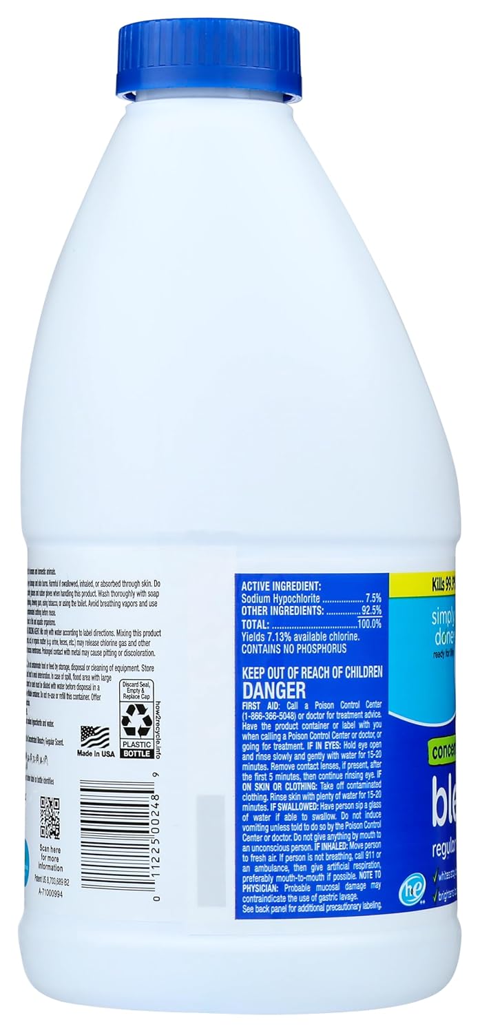 Simply Done, Concentrated Bleach, Regular , 43 OZ image 4