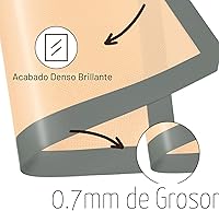 Vista 4 de Tapete de silicona para hornear, paquete de 3 bandejas reutilizables para hornear, antiadherentes y aptas para alimentos, para hornear para hacer