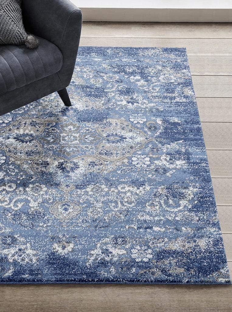 Amazon.com: 4620 Distressed Blue 6'5x9'2 Area Rug Carpet Large New ...
