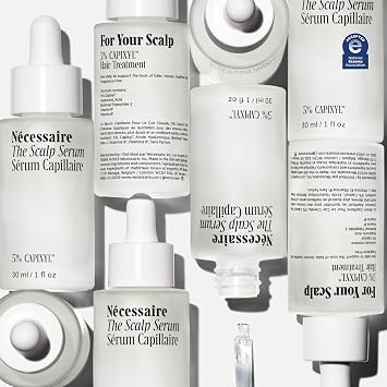 Necessaire The Scalp Serum. 5% CapixylTM + 1% Hyaluronic Acid For Fuller, Thicker, Healthier Hair. Fragrance-Free. Approved by the National Eczema Association. 1 fl oz