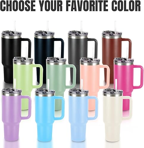 Vista 20 de Vaso personalizado con nombres, el mejor regalo para mamá, 10 colores, vaso de café personalizado de acero inoxidable de 20 onzas, vasos aislados