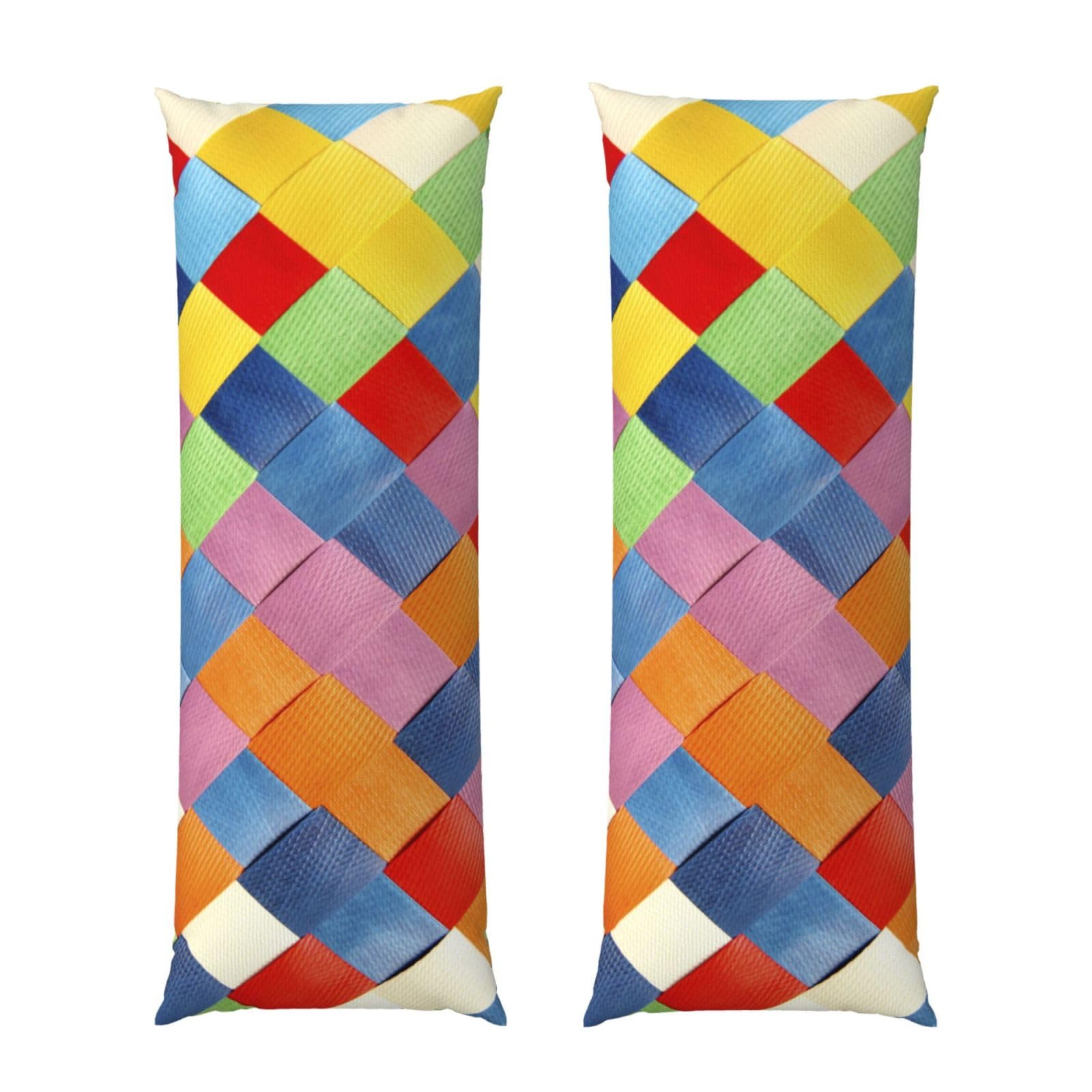 Taie d'oreiller longue 50x152 housse de coussin décorative grand format à carreaux