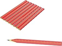 Vista 8 de KR. LIF 8 lápices de carpintero, lápices de construcción, lápiz de marcado de carpintero para carpintería, herramienta de marcado de hormigón