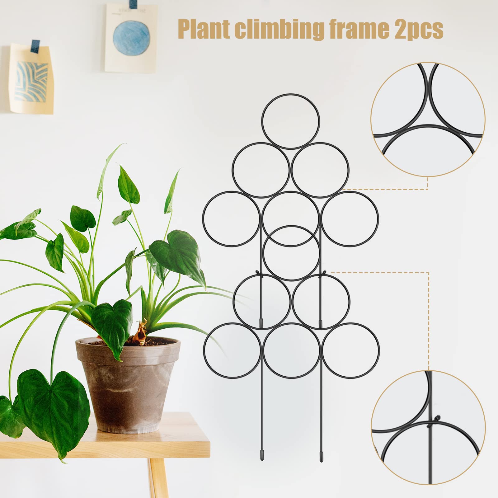 KINBOM 2pcs 40cm Traliccio da Giardino, Traliccio per Piante