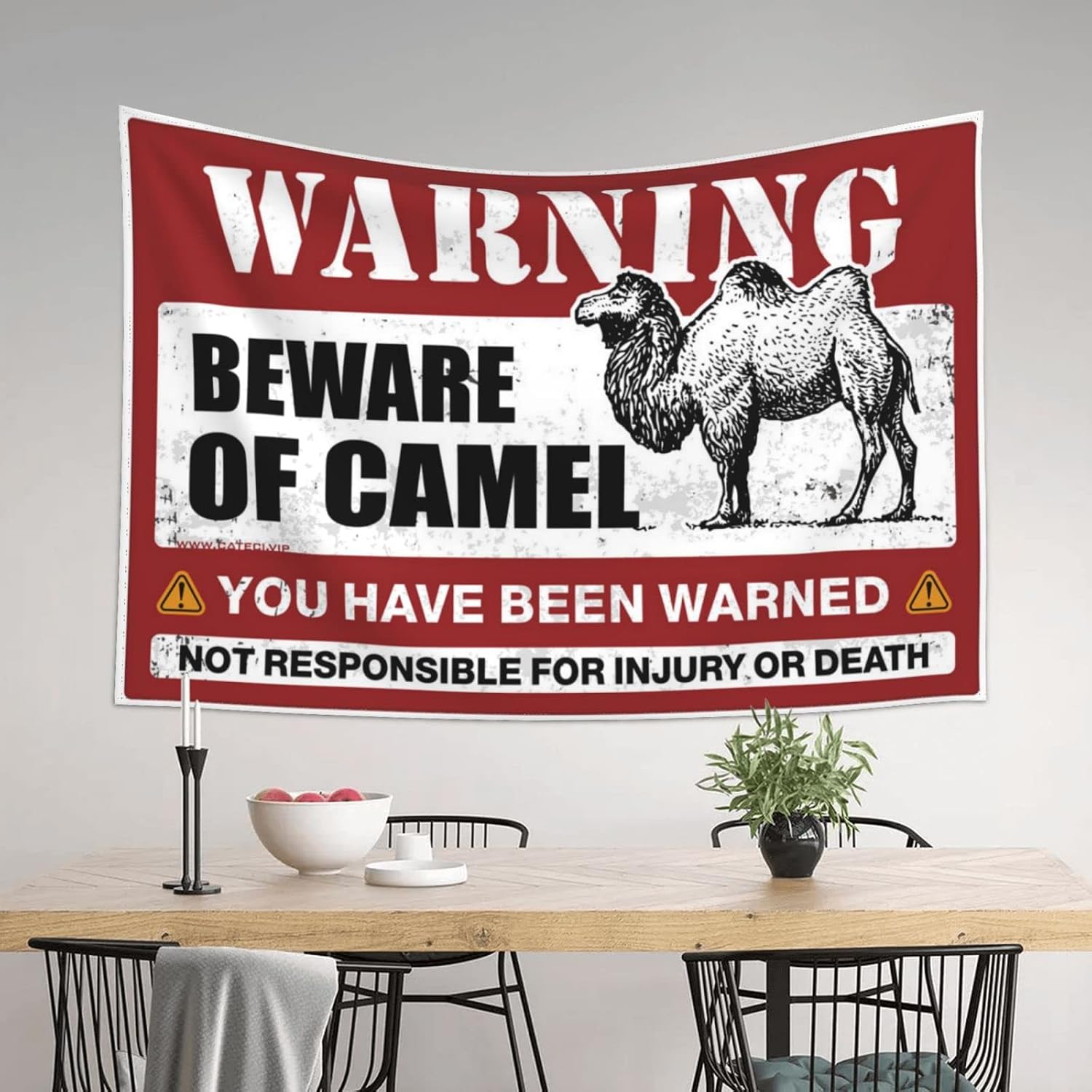 Bedroom Door Decorations Beware Of Camel Tapestry Wall Tapestry College Funny House Decor(75X100CM)