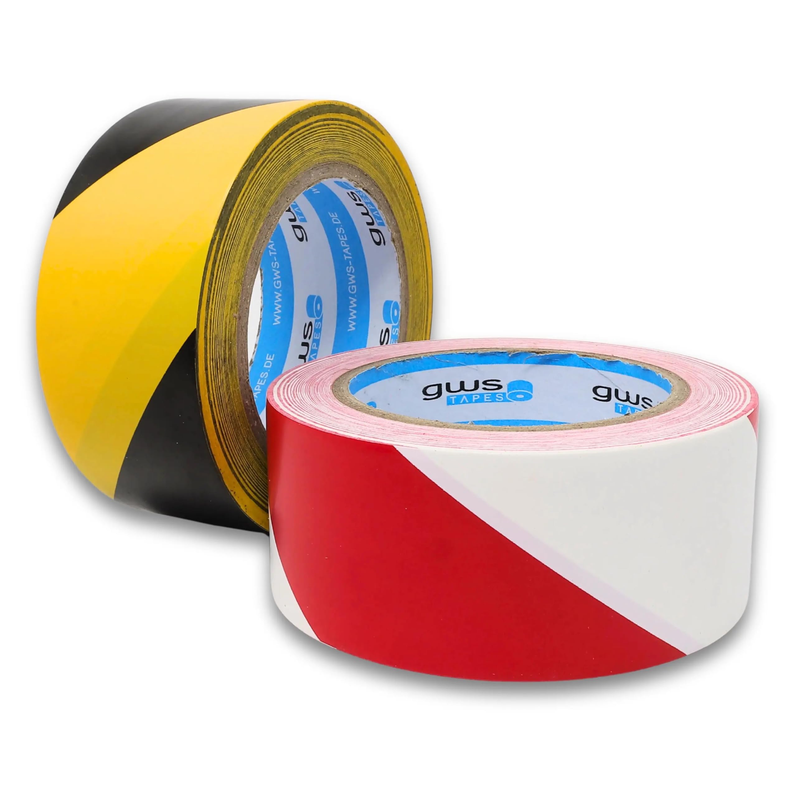 gws PVC Markierungs- Warnklebeband, 33 m x 50 mm (48, schwarz/gelb)