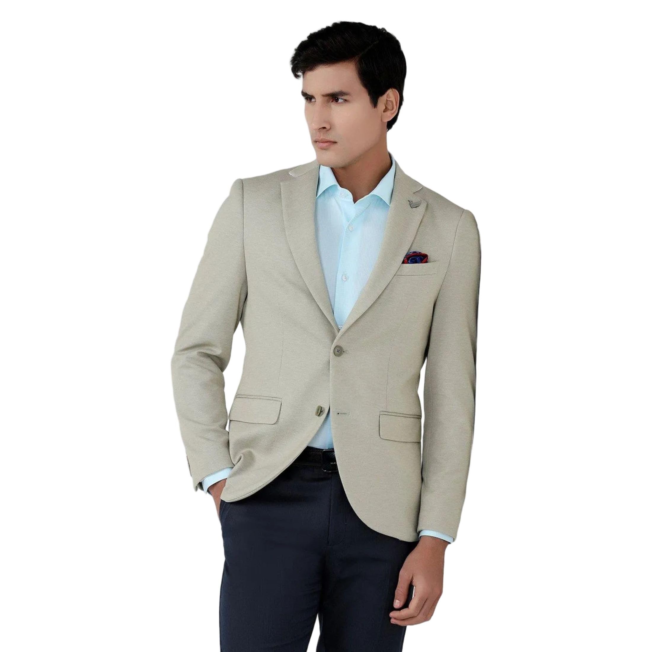 blackberrys Men Poly-Blend Textured Slim Fit Blazer-picture-53