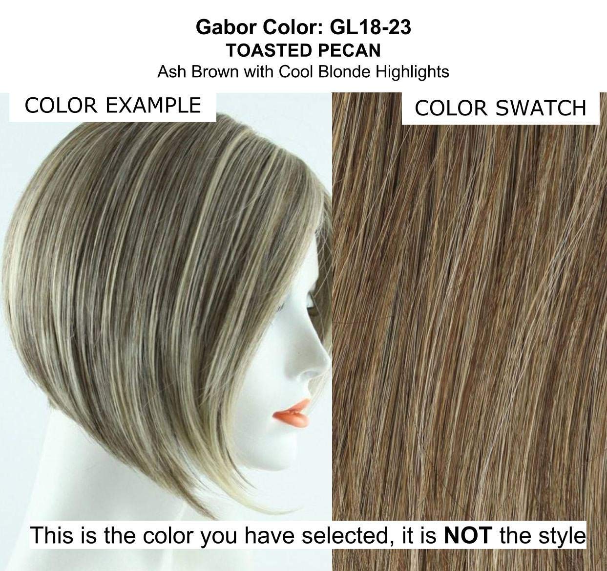 Top Pefect Hair Topper Color GL 56-60 SUGARED SILVER - Gabor Wigs 10" Long Clip In Flexlite Synthetic Conceals Thinning Crowne Head Hairpiece Bundle Maxwigs Hairloss Booklet