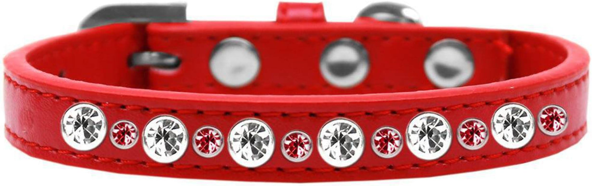 Mirage Pet ProductsPosh Jewelled Dog Collar with Rhinestones (12, Red)