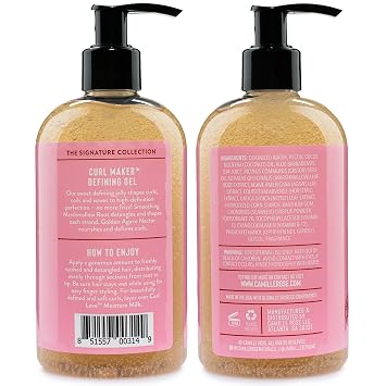 Camille Rose Curl Maker Defining Gel, Soft Hold Textured, Curly Hair Moisture, Detangler, Frizz Control with Nourishing Botanicals, 12 Fl Oz