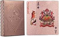 Vista 9 de ACELION Cartas de juego impermeables, cartas de plástico, baraja de cartas, tarjetas de póquer de regalo (negro)
