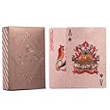 ACELION Waterproof Playing Cards, Plastic Playing Cards, Deck of Cards, Gift Poker Cards (Rose Gold)