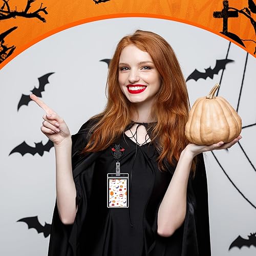 Miniatura 6 de Tinlade 24 piezas de carrete de insignia de Navidad con clip, lindo carrete de insignias de vacaciones, carrete de identificación con nombre de pan