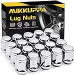 MIKKUPPA M12x1.5 Lug Nuts - Replacement for 2006-2020 Ford Fusion, 2000-2019 Focus, 2001-2023 Escape Aftermarket Wheel - 20pcs Chrome Closed End Lug Nut