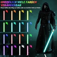 ELESKOCO Mozgásvezérlésű Kettős Fénykard RGB 16 Szín Fém Nyéllel 3