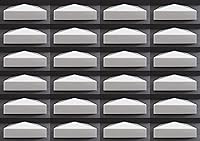 Vista 10 de Tapa para poste de valla de vinilo piramidal de plástico de 5 x 5 (5.000 in x 5.000 in), color negro o blanco, múltiples cantidades para postes