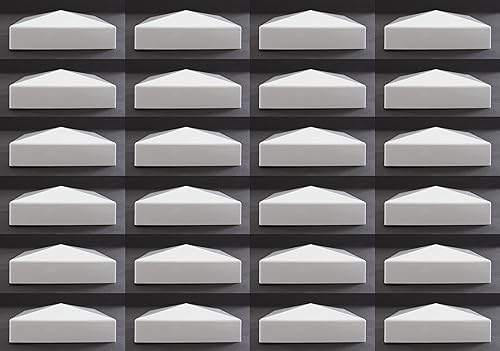 True 5 x 5 (5.000in x 5.000in) - Tapa de vinilo pirámide de plástico negro o blanco, múltiples cantidades para postes de vinilo reales de 5 x 5