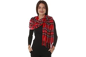 Feel Snug In Exquisite Warmth With Tartan Checked Cashmere Scarf