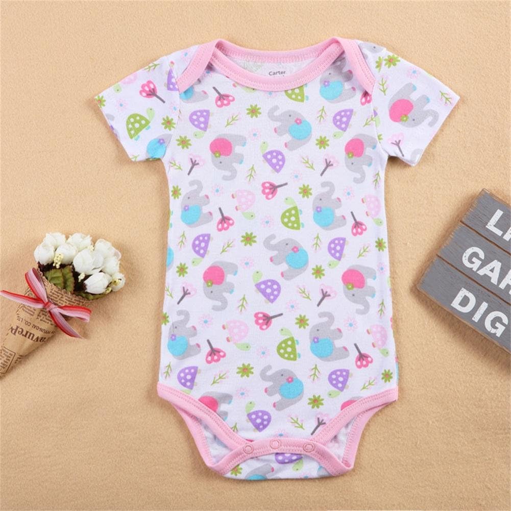 Monvecle Unisex Baby 2pcs Lap Shoulder Short Sleeve Onesie Cotton Bodysuits