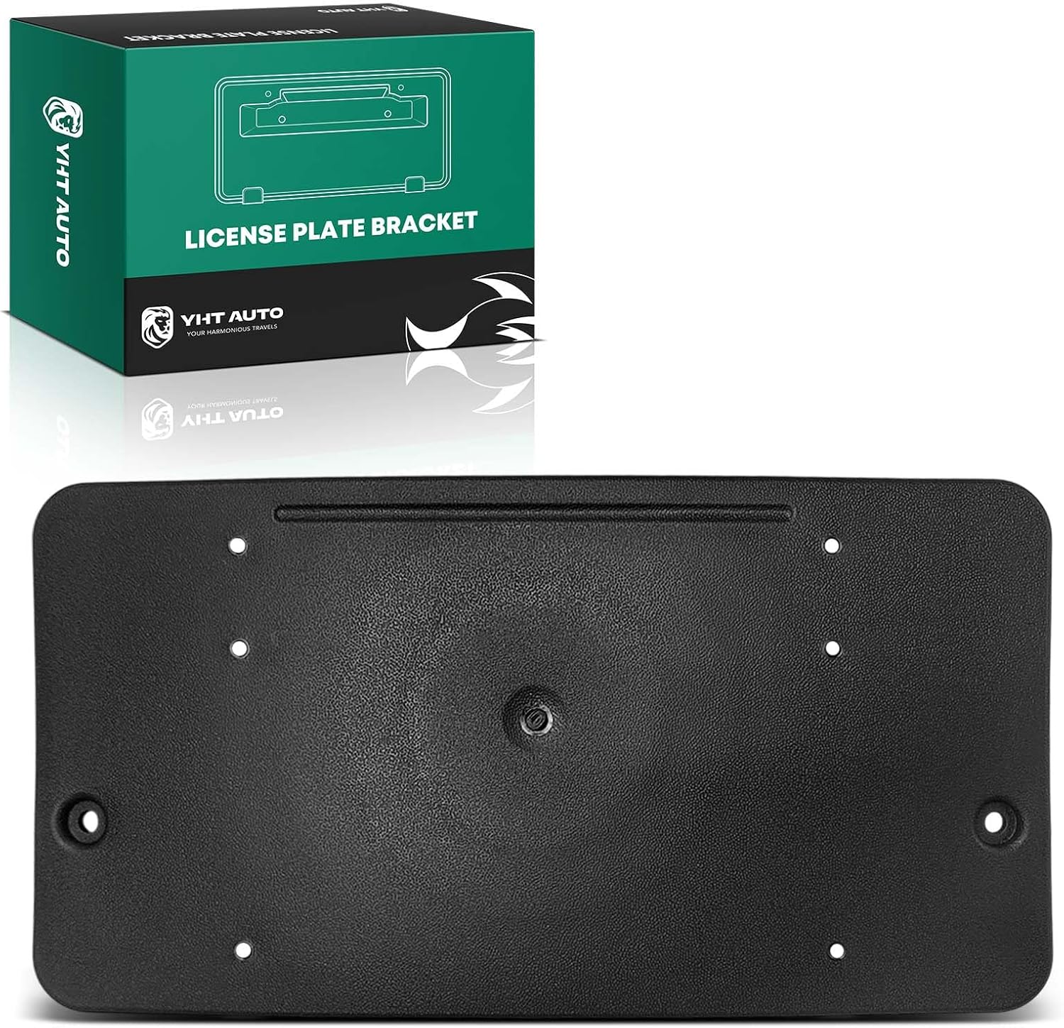 YHTAUTO Front License Plate Bracket w/o Screws Compatible with Mercedes-Benz ML320 2008-2009 ML350/ML550 2008-2011 ML450 2010-2011, PP Plastic Bumper License Plate Frame, No Drill Licence Plate Holder