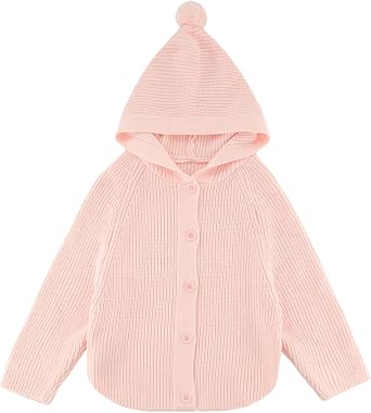 POBIDOBY Waffle Knit Sweater for Girls, Fall Outfits for Toddler Girls with Colorful Buttons