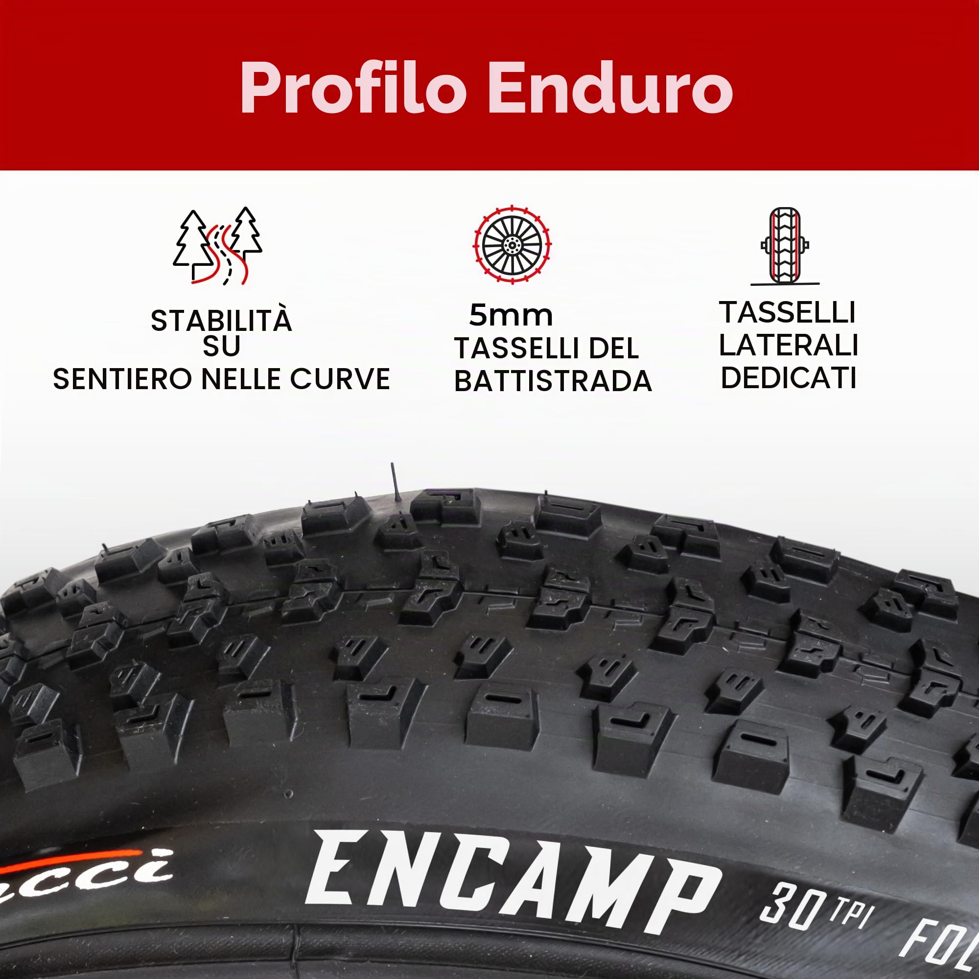 Fincci Bici Copertoni MTB 26 x 2.25 - Coppia Pieghevole Nero Pneumatici con 2 camera d’aria Schrader 57-559 - Biciclette Gomme 26" per Adulto Donna e Uomo - Imballaggio Accessori per Mountain & E bike