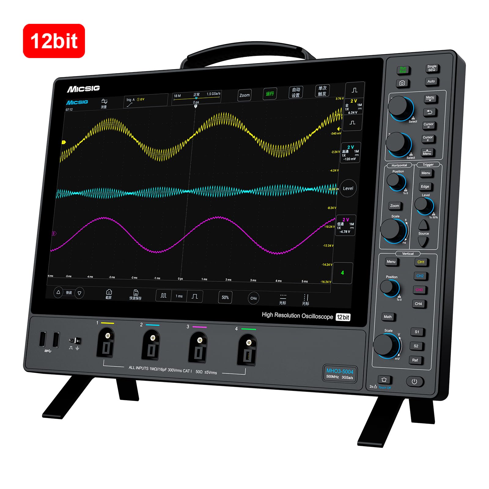 Micsig High Resolution Oscilloscope MHO2504/MHO3504/MHO5004 MHO 3