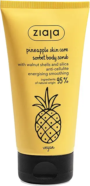 Ziaja Exfoliante Corporal Anticelulítico Piña con Cáscaras de Nuez y Sílice, 160ml