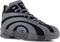 Reebok Men's Shaqnosis Work Composite Toe Sneakers - Black/Gray, Slip-Resistant, EH Rated, Extra Wide Toe
