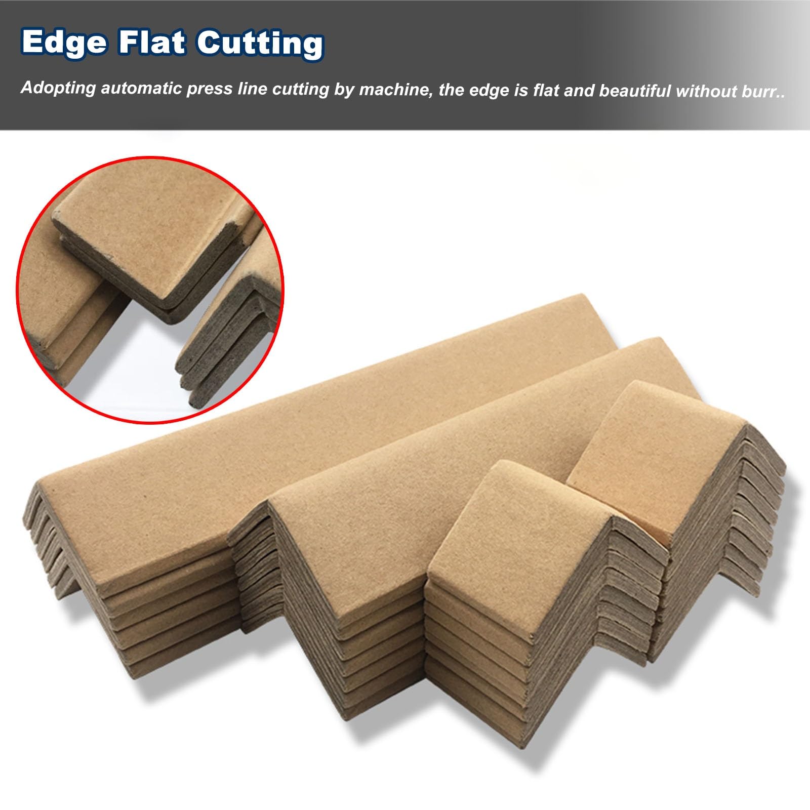 Pallet Edge Riser L-shaped Pallet Corner Supports For Cargo Protection 100-Pack Cardboard ...