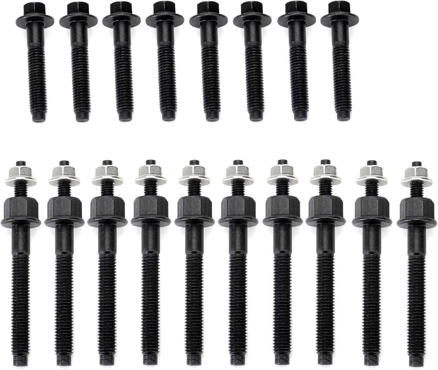 Exhaust Manifold Bolts & Studs Hardware Kit set Compatible for 2009-2020 Chrysler Dodge Ram 5.7L V8 Engines. Complete set Left + Right