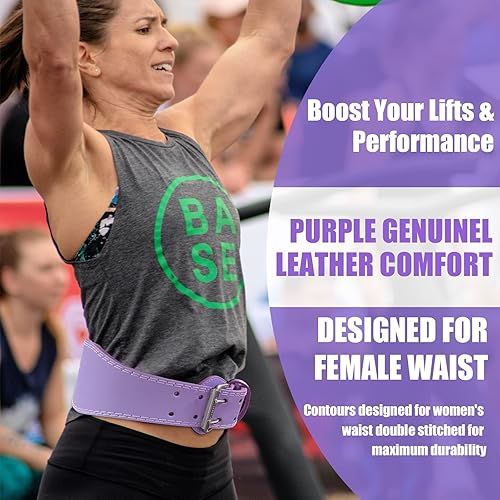 Miniatura 4 de Jaffick Cinturón de levantamiento de pesas para mujer, cinturones de cuero para gimnasio, cintura baja, soporte de espalda para mujeres y hombres,