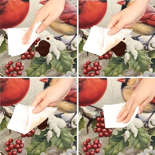 Vista 212 de Cardinal Bird - Mantel redondo ajustable con borde elástico de 36 a 42 pulgadas, mantel redondo elástico, impermeable, lavable, mantel circular