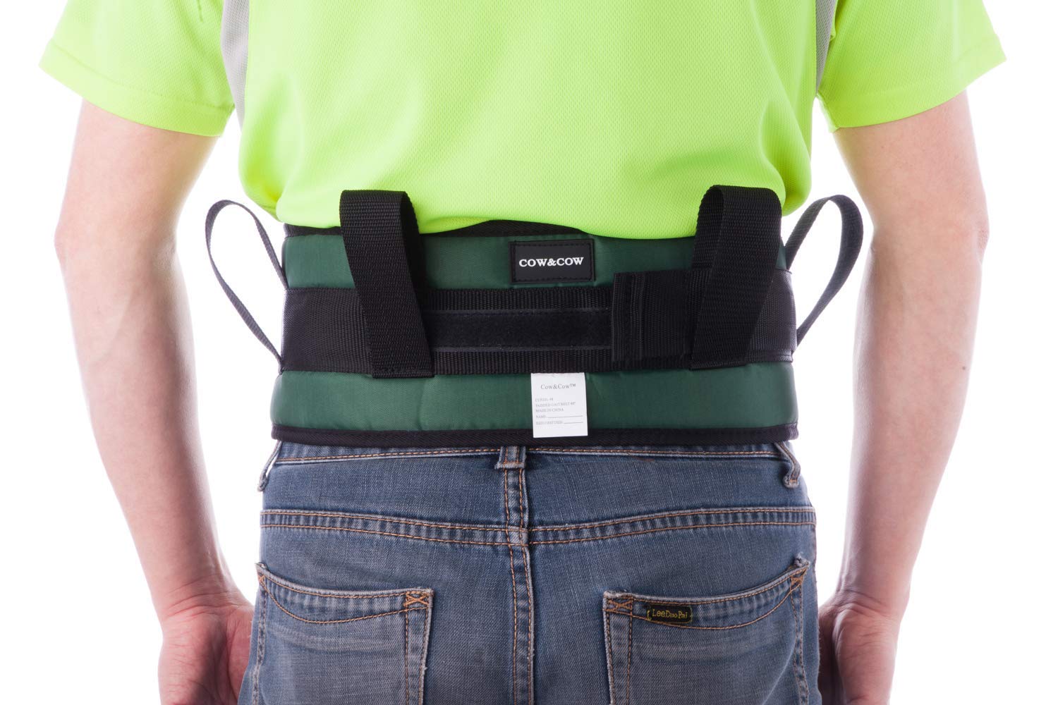 Cintura imbottita con 4 manici e fibbia a sgancio rapido, per fisioterapia, 14 cm