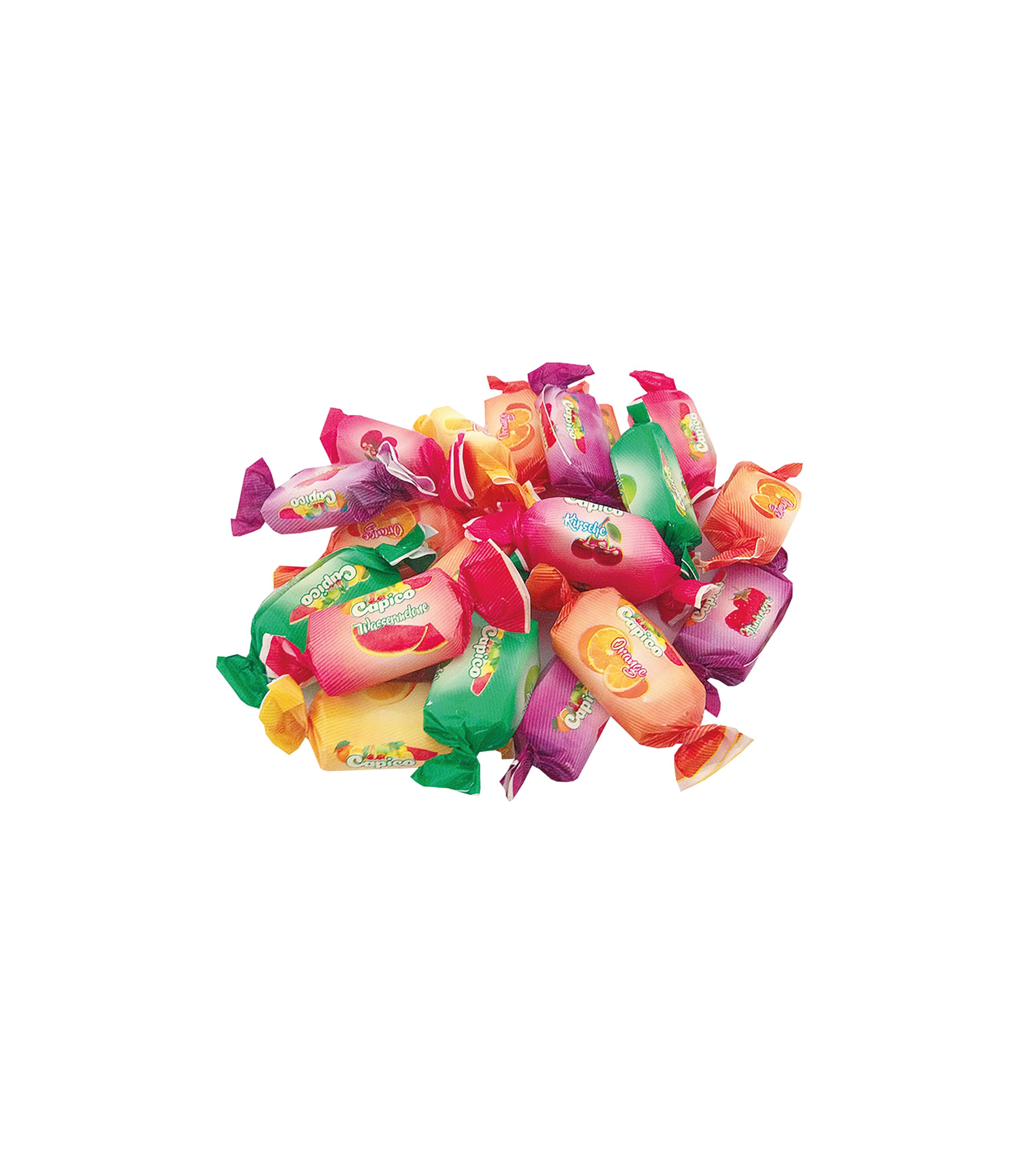 Tise Süsswaren Kaubonbons Fruchtmix 8x1Kg (8Kg) Wassermelone Kirsche Apfel Orange Himbeere Wurfmaterial Karneval Giveaway