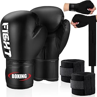 Guantes de boxeo para hombres y mujeres, guantes de entrenamiento profesional de sparring Muay Thai, guantes de saco de boxeo pesado para adultos para boxeo, kickboxing, artes marciales mixtas