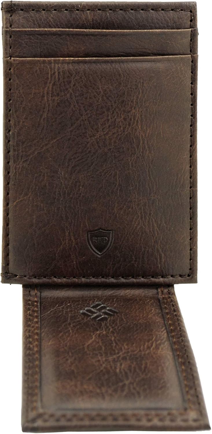 Columbia Men's Rfid Slim Front Pocket Wallet With Magnetic Money Clip