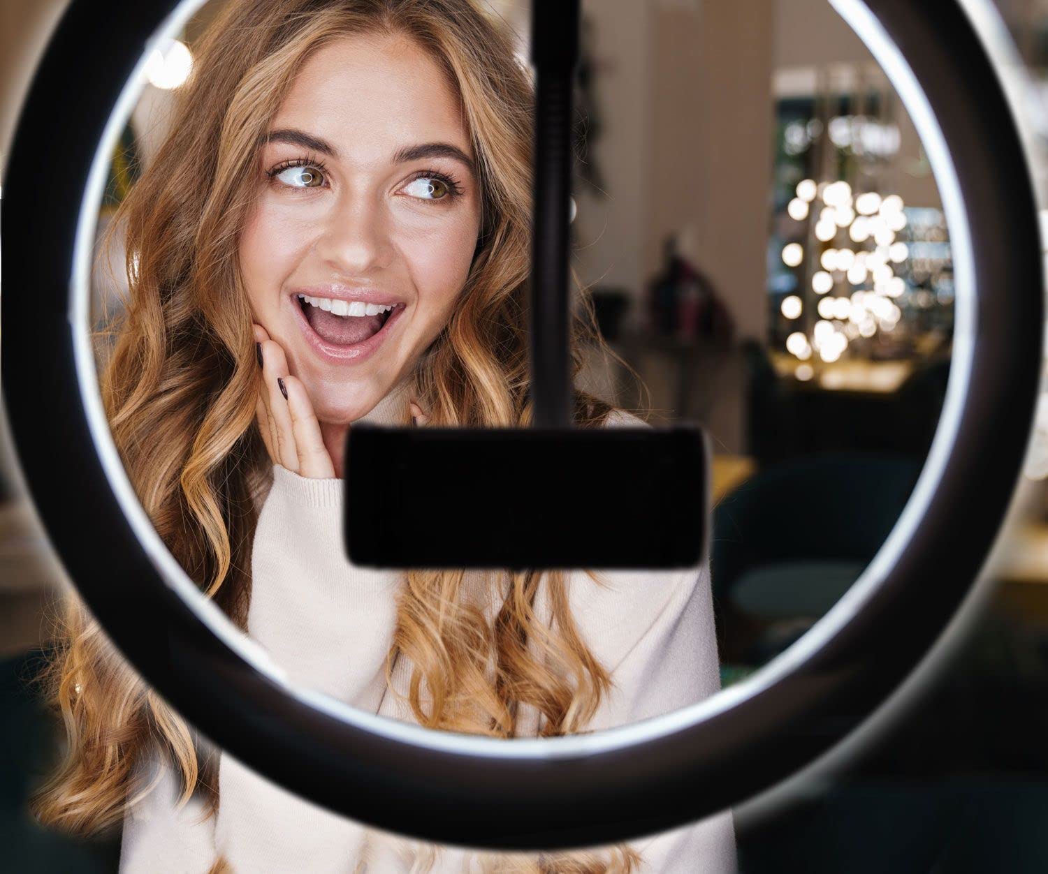 Rio Trucco pieghevole e Vlogging Dimmable LED Ring Light